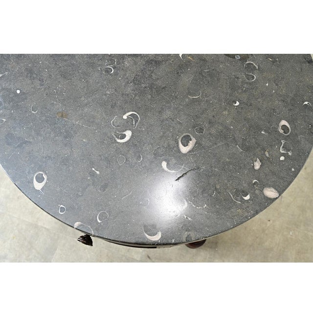 French 19th Century Empire Gueridon with Oyster Marble Top For Sale - Image 4 of 18