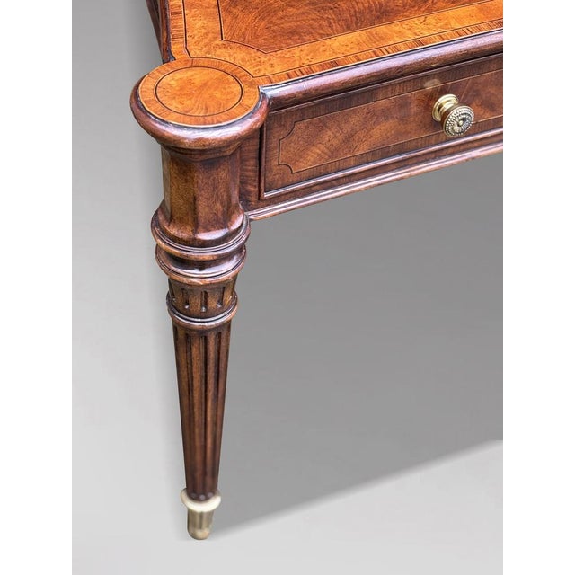 Walnut Inlaid Coffee Table from Brights of Nettlebed, 1980s For Sale - Image 3 of 10