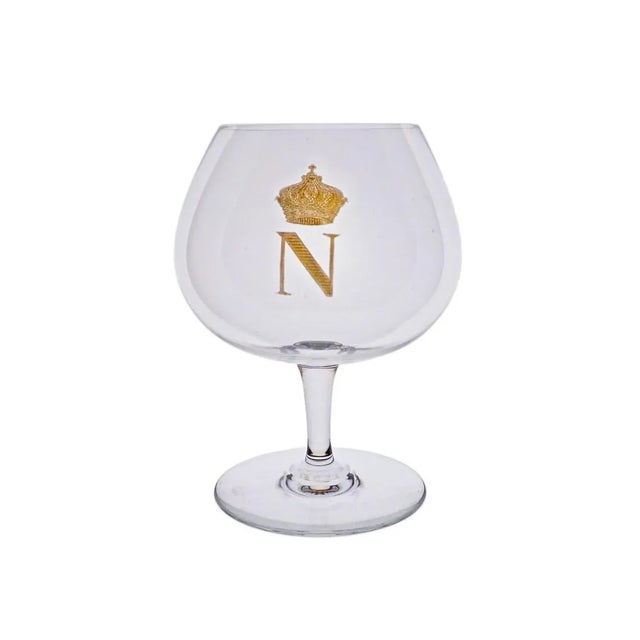 Baccarat Complete Set 6 Brandy Snifters Napoleon Monogram Cognac Glasses French Crystal Barware Luxury Classic Gift for...