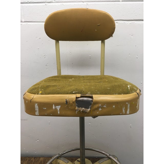 Globe Industrial Tanker Style Drafting Stool for Reupholstery For Sale - Image 10 of 13