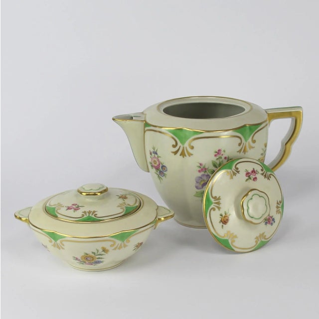 Limoges Porcelain Coffee Set by Charles Ahrenfeldt, Set of 27 For Sale - Image 4 of 10