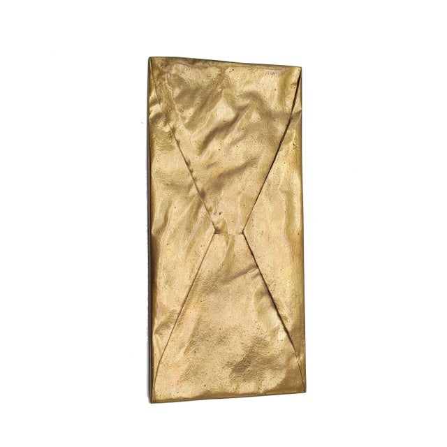 Bronze Sculpture in the Shape of an Envelope, Italy, 1970s For Sale - Image 3 of 6