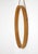 Large round wall mirror from the 1950s and 1960s. The deep circular frame is made of fine curved wood. The distinctive...