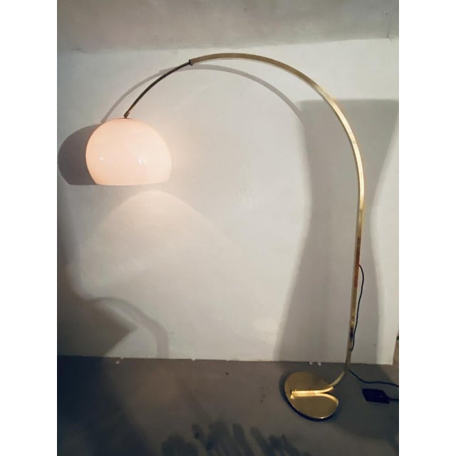Large Adjustable Brass Arch Lamp, 1970s For Sale - Image 11 of 18