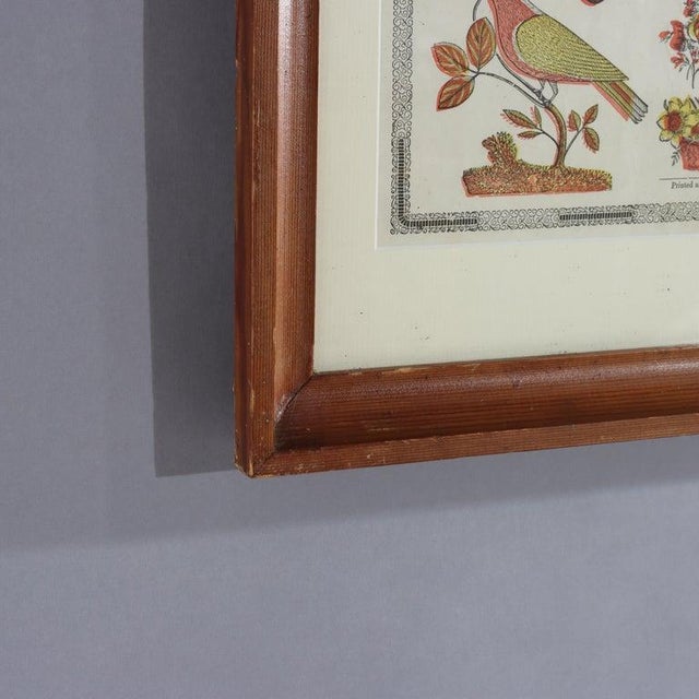 Pa German Fraktur Taufschein Hand Colored Birth/Baptismal Certificate C1859 For Sale - Image 6 of 14