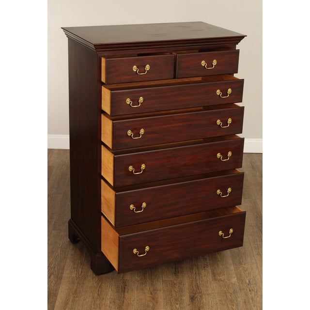 Henkel Harris Henkel Harris Georgian Style Mahogany Tall Chest For Sale - Image 4 of 18