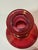 Glass 1950s French Cranberry Red Cut to Clear Glass Decanter Bottle With Stopper With Grape Detailing For Sale - Image 7 of 9