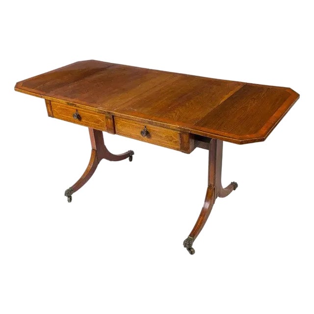 Antique English Mahogany Pembroke Adjustable Table Built in England in Early to mid 19th Century (1840-1860) Exemplifies...