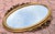 1940s Oval 1940s Wall Mirror With Gold Frame And Floral Decoration In Louis XVI Style For Sale - Image 5 of 8