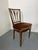 Set of Vintage Regency Oak and Velvet Ear of Wheat Dining Chairs For Sale - Image 4 of 10