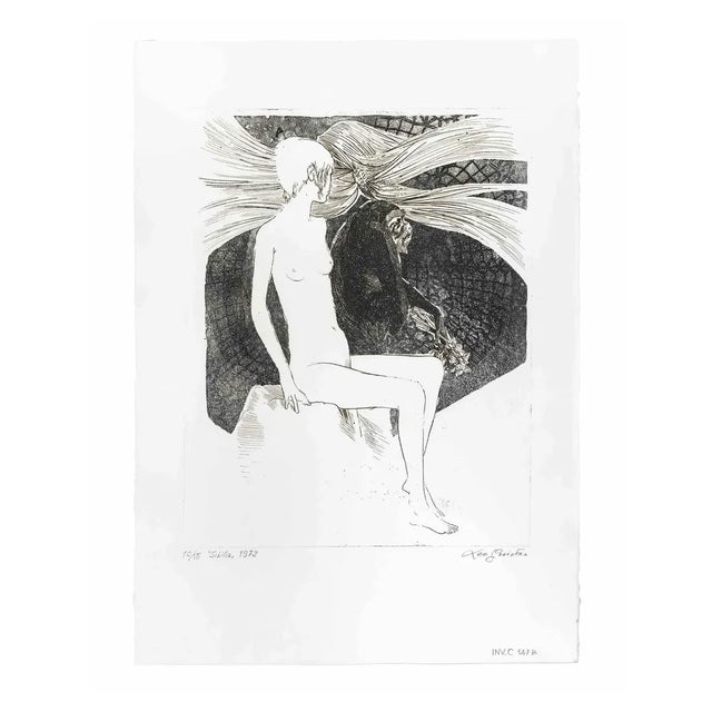 Leo Guida, Sibilla (Sibyl), Etching, 1972 For Sale