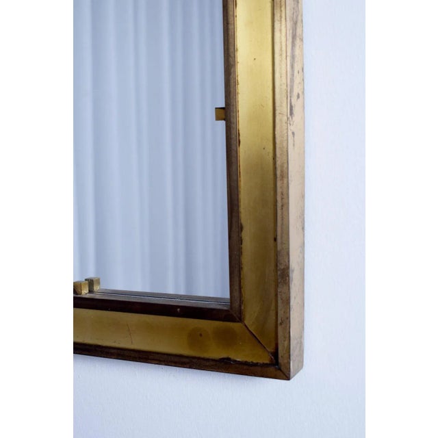 Square Brass Mirror, 1960s For Sale - Image 3 of 6