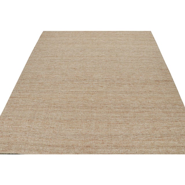 2010s 2010s Rug & Kilim’s Modern Kilim Rug in Brown & White For Sale - Image 5 of 7