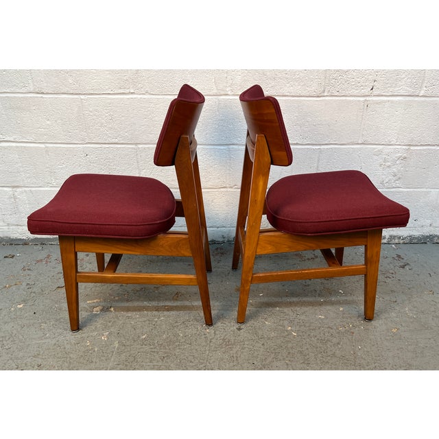 Gunlocke Vintage Gunlocke "23-C" Walnut Mid-Century Dining Chairs For Sale - Image 4 of 11