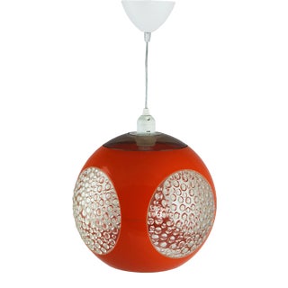 Orange UFO Ceiling Lamp in the style of Luigi Colani, 1970s For Sale