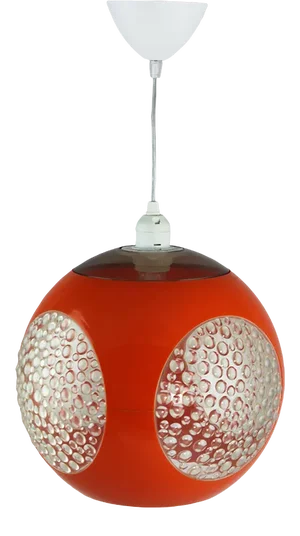 Orange UFO Ceiling Lamp in the style of Luigi Colani, 1970s