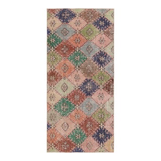 Vintage Zeki Müren Runner With Polychromatic Diamond Patterns, From Rug & Kilim For Sale