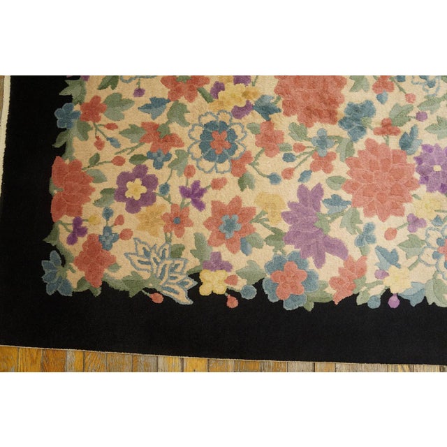 1920s Colorful Coral Purple Blue Green Chinese Art Deco Carpet by Fette ...