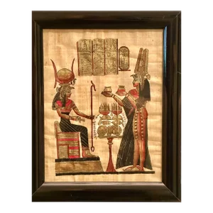Antique Egyption Hand Made Authentic Old Payrus Art Paintig Sined Genuine