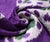 Purple Hand-Knotted Silk Velvet Ikat Lumbar Pillow - 16x24 Royal Purple & Forest Green For Sale - Image 8 of 8