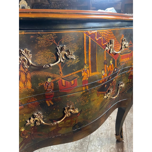 Maitland - Smith Chinoserie Bombe Chest For Sale - Image 4 of 14
