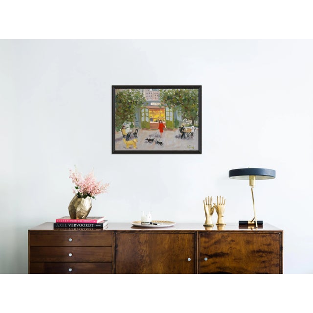 Contemporary Bryant Park by Alice Ford in Brimfield Black Frame, Small Art Print For Sale - Image 3 of 4