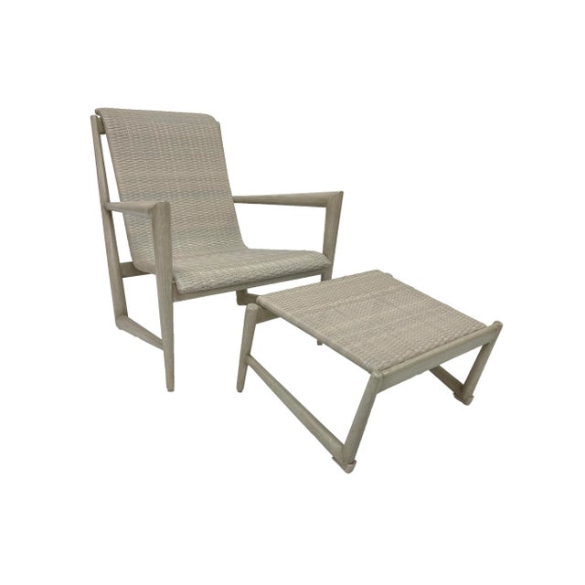 Summer Classics Outdoor Lounge Chair and Ottoman For Sale - Image 11 of 11