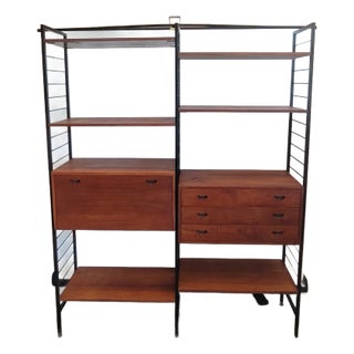 Mid - Century Danish Teak Wall Unit Bookcase Ladderax #2 For Sale
