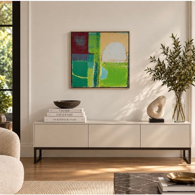 Colorful yet subtle in appearance. This work of art is painted with acrylic paint on board and is ready for hanging, at...