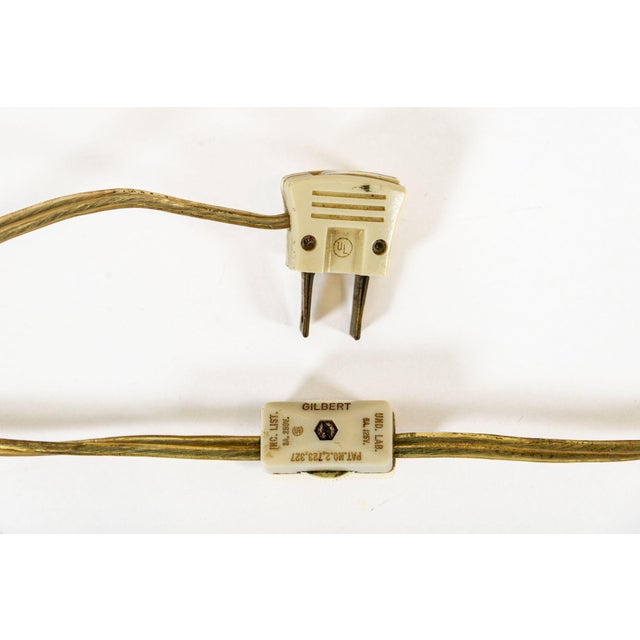 Vintage Mid Century Silver & White Acrylic Shade Table Lamp For Sale - Image 10 of 12