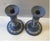 Mid-Century Modern Vintage MCM Wedgwood Jasperware Blue Etruscan Design 7" CANDLESTICKS~set of 2 For Sale - Image 3 of 4