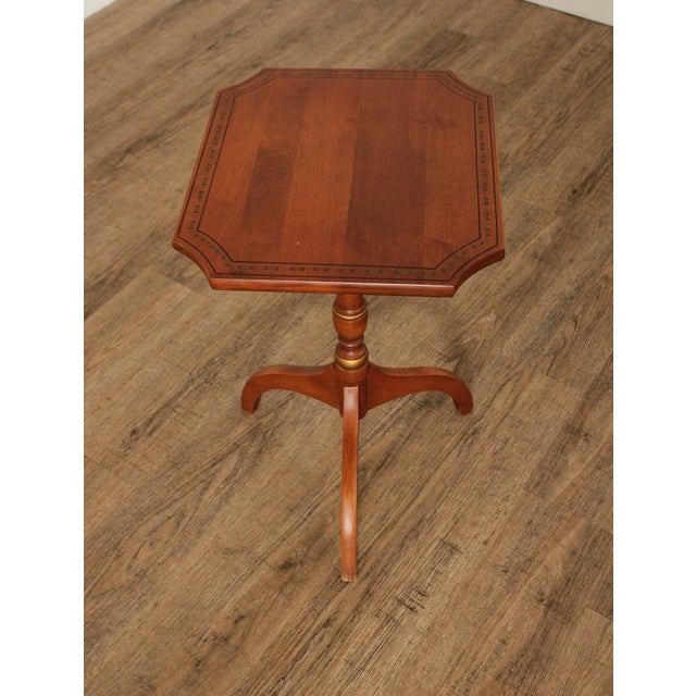 L. Hitchcock Stenciled Maple Small SideTable For Sale In Philadelphia - Image 6 of 18