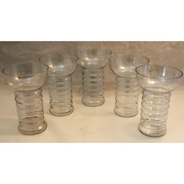 Vintage Art Deco Dunbar Aramis Hand Blown Glasses Set of 5 These vintage Dunbar glasses were created during the 1930s by...