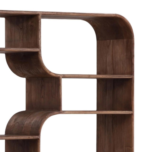 Century Walnut Solid Wood Shelf / Bookcase For Sale - Image 4 of 6