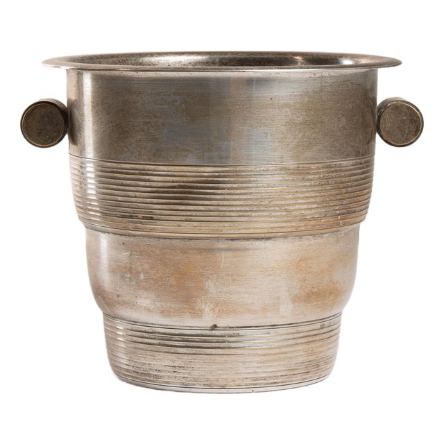 Mid 20th Century France Art Deco Silver Ice Bucket For Sale