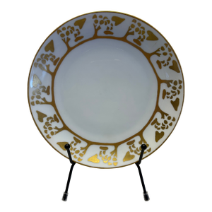 Antique Empire Bavaria Art Nouveau Gilt Cabinet Plate – Crown r.c. Mark, Circa 1920
