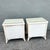 Boho Chic Wicker Glass Top Nightstands - A Pair For Sale - Image 4 of 8