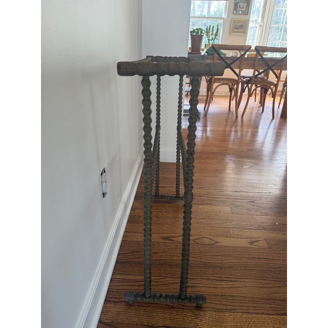 Early 19th Century Antique French Country Wood Stick and Ball Herb Drying Rack For Sale - Image 5 of 5