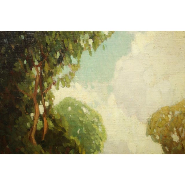 American Colorist Landscape Painting “Lake Shore” by Frederic M. Grant For Sale - Image 9 of 12