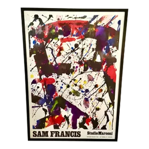 Sam Francis Studio Marconi Framed Poster Circa 1983