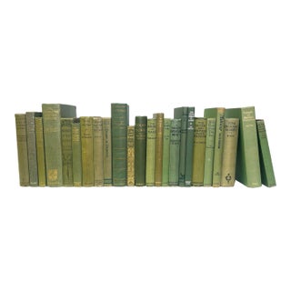 Decorative Books - Vinatge Fir Books - Green Books by the Foot For Sale