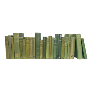 Decorative Books - Vinatge Fir Books - Green Books by the Foot
