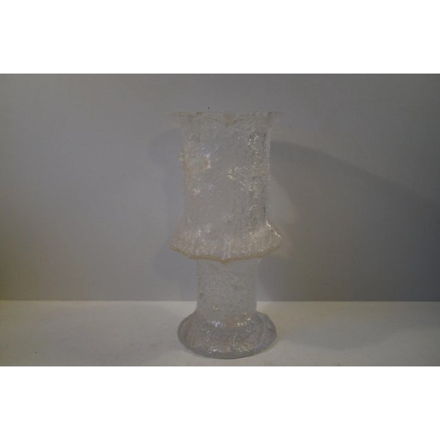 Iittala Textured Modernist Glass Vase by Timo Sarpaneva for Iittala, 1960s For Sale - Image 4 of 11