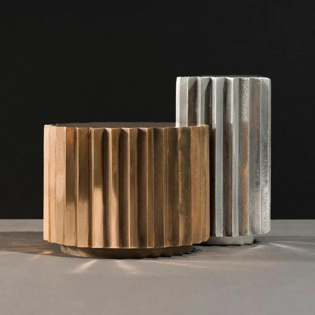 Metal Doris Side Table in Aluminum by Fred&Juul For Sale - Image 7 of 12