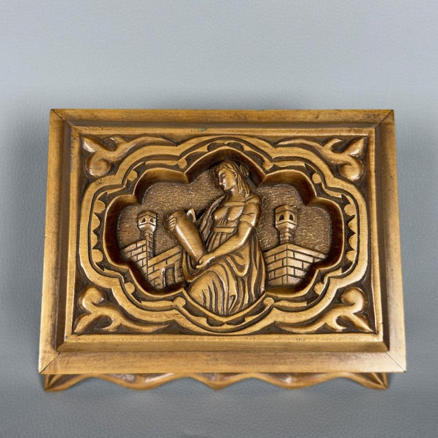 Wood Vintage Hand-Carved Wooden Jewelry Box by Ignoto, 1960s For Sale - Image 7 of 16