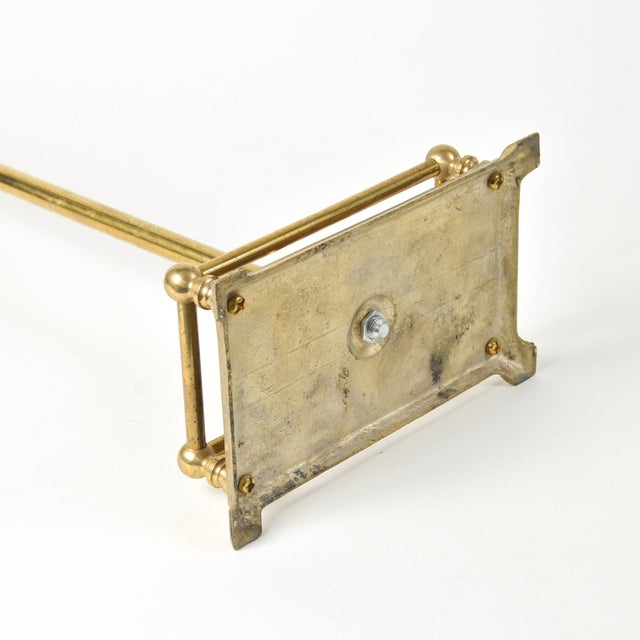 Vintage Brass Fireplace Tool Set 4-Piece Set With Art Deco Stand For Sale - Image 9 of 15