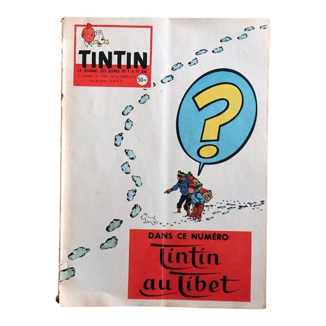 Original Le Journal De Tintin No. 523, October 1958 – Tintin Au Tibet First Issue For Sale