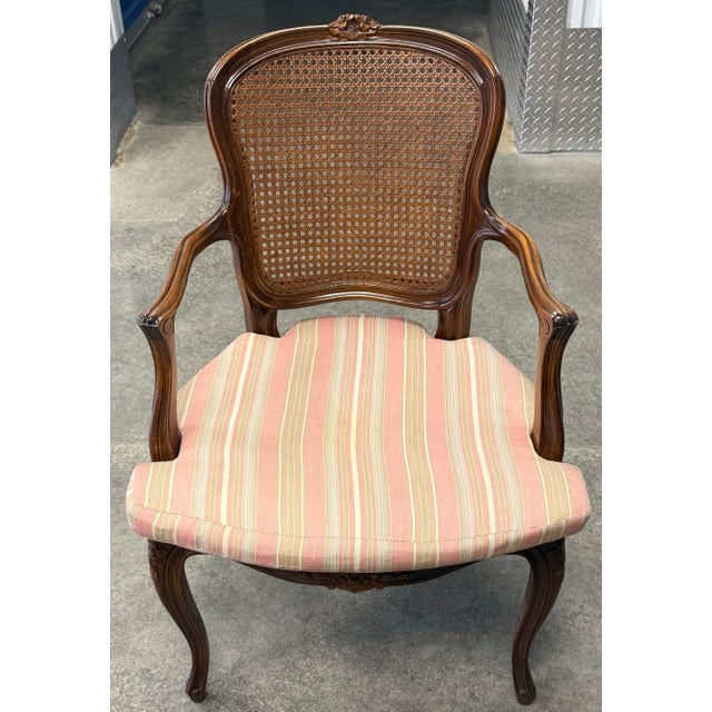 Early 20th Century Carved Solid Walnut Caned Chair For Sale - Image 9 of 9