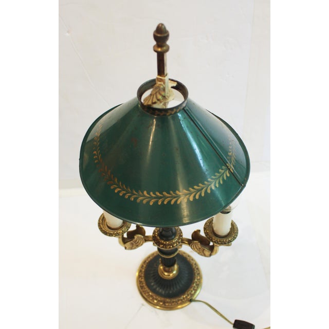 Neoclassical Mid-20th Century Neoclassical Style Bronze Bouillotte Lamp For Sale - Image 3 of 7