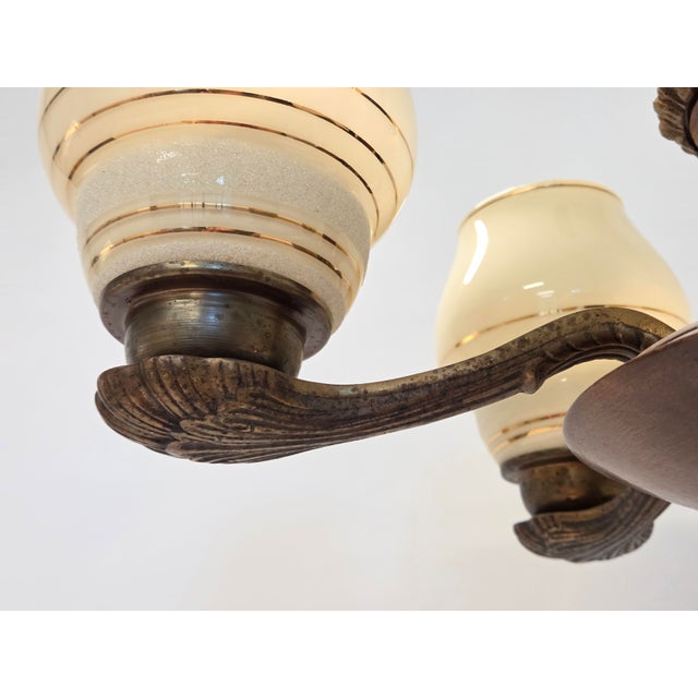 Glass Ceiling Lamp Model 1376 by Paavo Tynell for Oy Taito Ab, 1930s For Sale - Image 11 of 18